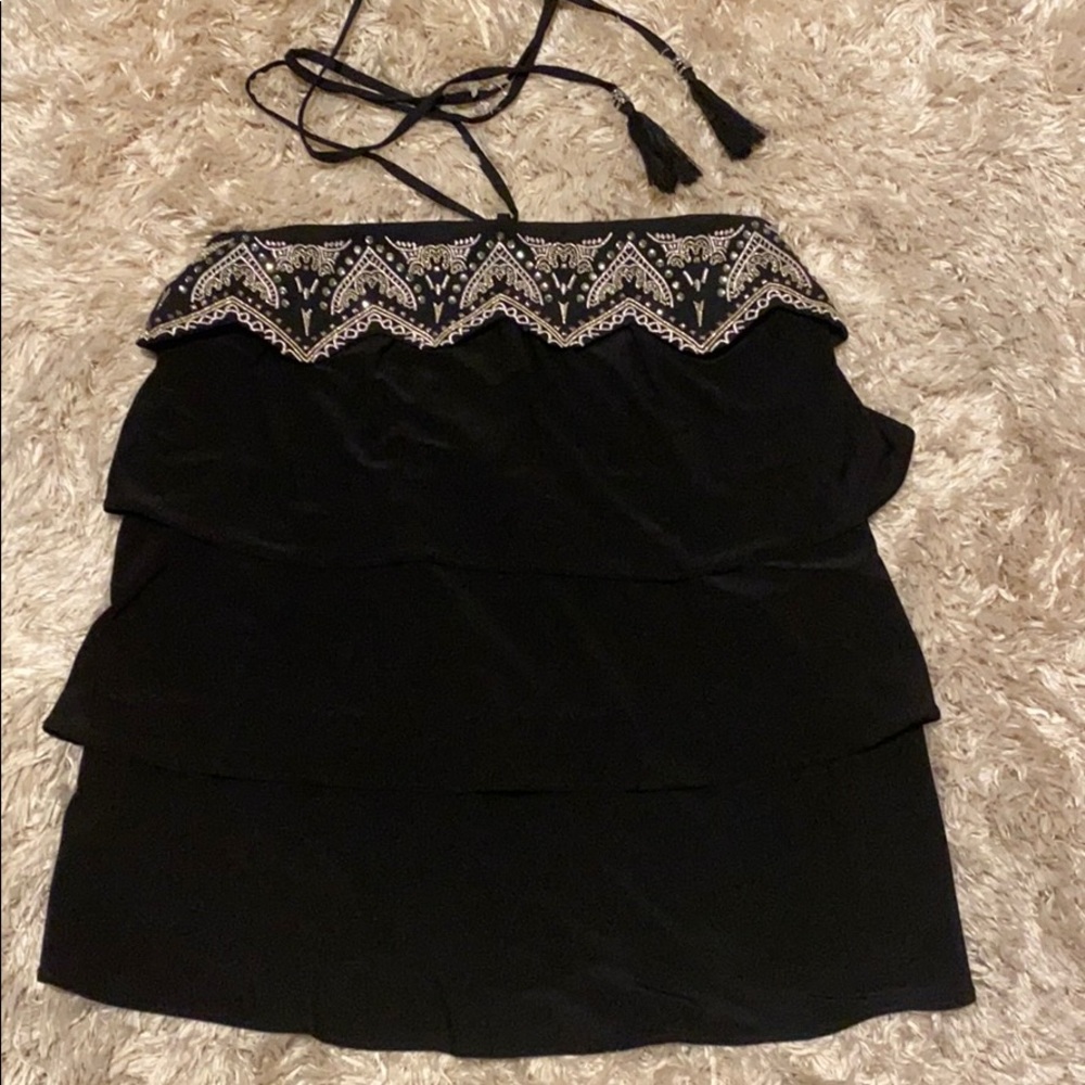 WHBM tiered halter top